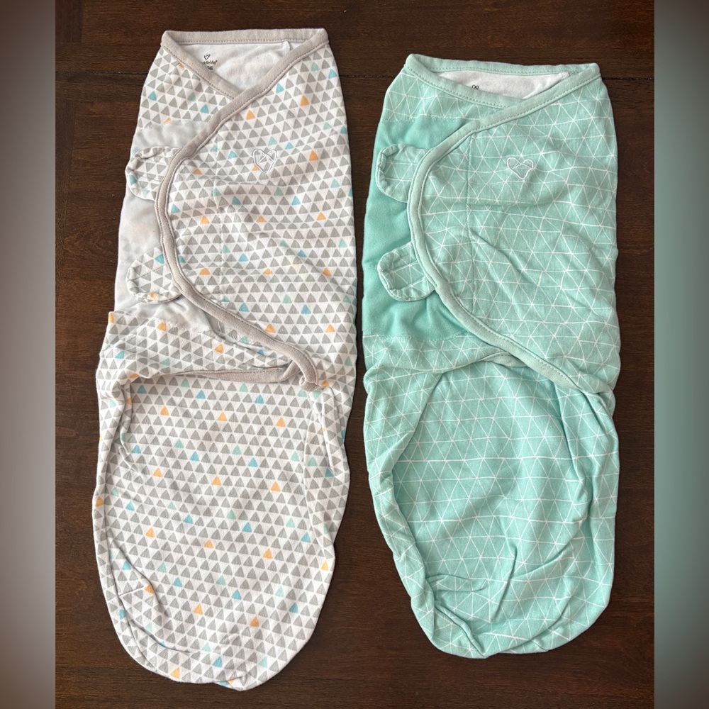 SwaddleMe Mint Green Geometric Baby Swaddle Sack